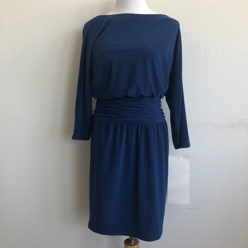 Evan Picone Blue Steel Dress
